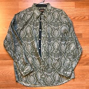 Cremieux button down - Paisley - Green - XL